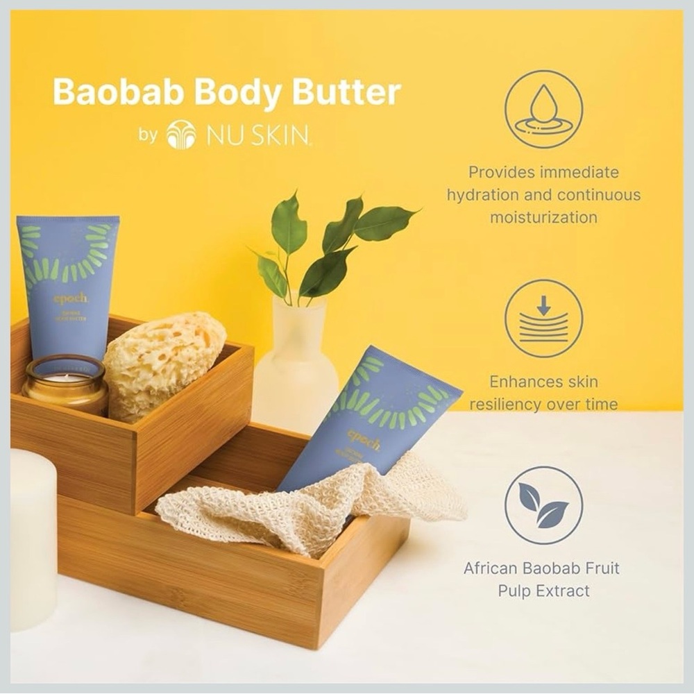 NEW SEALED NUSKIN EPOCH BAOBOB BODY BUTTER DEEP HYDRATION CREAM 4.4 oz - Picture 2 of 11
